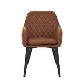 Jay Eetkamerstoel - Cognac Microfiber